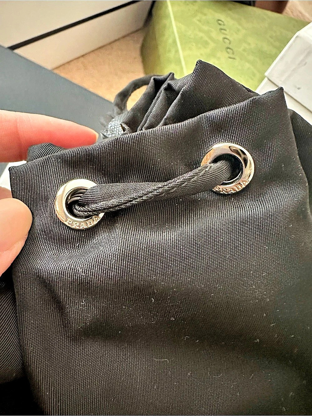 Prada Re-Nylon Drawstring Pouch *Authentic* - Picture 4 of 6